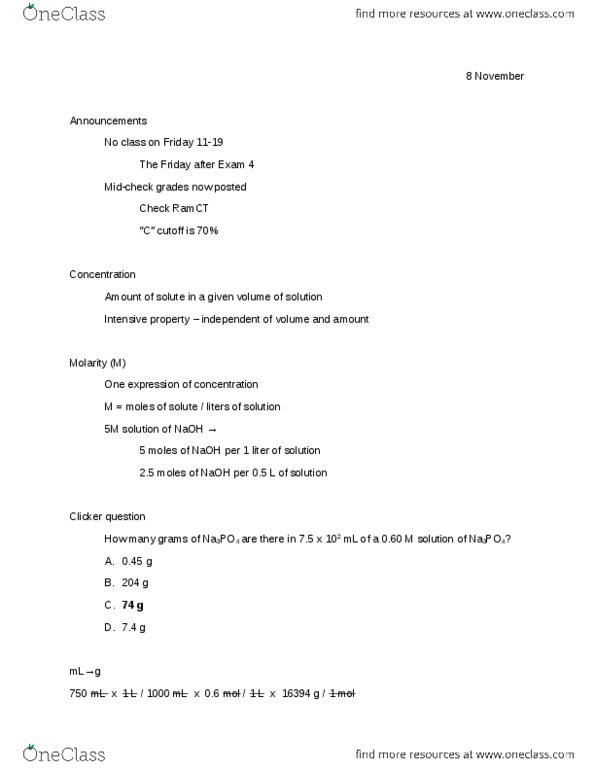CHEM 111 Lecture Notes - Oxygen-18, Molar Concentration, Sodium Hydroxide thumbnail