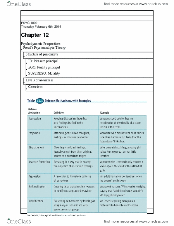 PSYC 1002 Lecture Notes - Twin, Big Five Personality Traits, 16Pf Questionnaire thumbnail