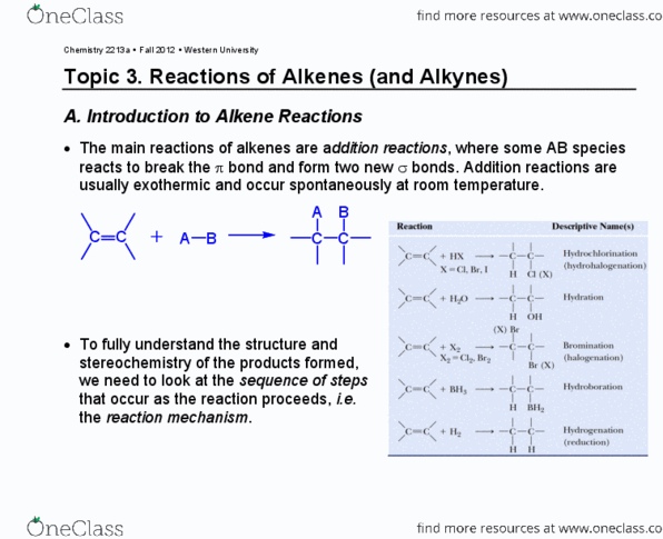 Chemistry 2223B Lecture Notes - Ozonide, Ozonolysis, Sodium Amide thumbnail