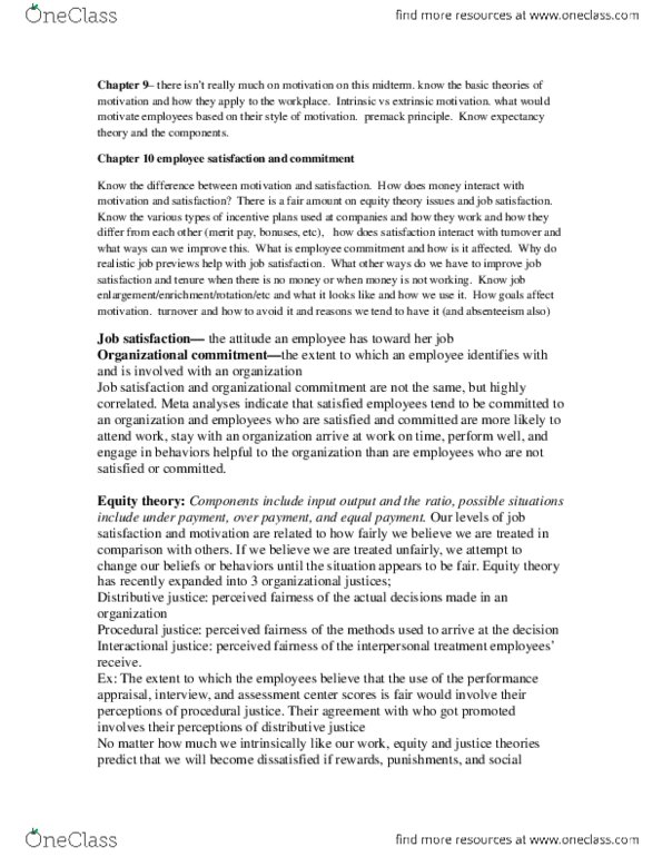 STATS 120A Lecture Notes - Organizational Commitment, Performance Appraisal, Job Satisfaction thumbnail