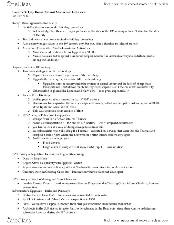 ARCU 4600 Lecture 3: Lecture 3- City Beautiful and Modernist Urbanism.docx thumbnail