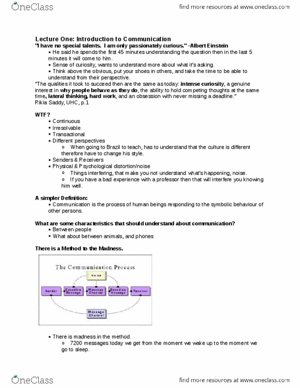 CMST 1A03 Lecture Notes - Steven Pinker, Tabula Rasa, Impression Management thumbnail