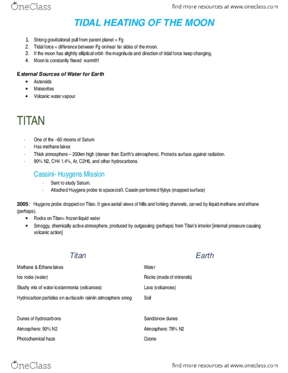 PCS 181 Lecture Notes - Acetylene, Panspermia, Magic 2Ch thumbnail