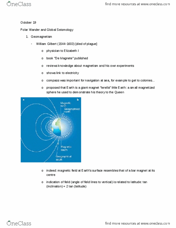 ESS102H1 Lecture Notes - Keith Runcorn, Geomagnetic Pole, Geomagnetic Reversal thumbnail