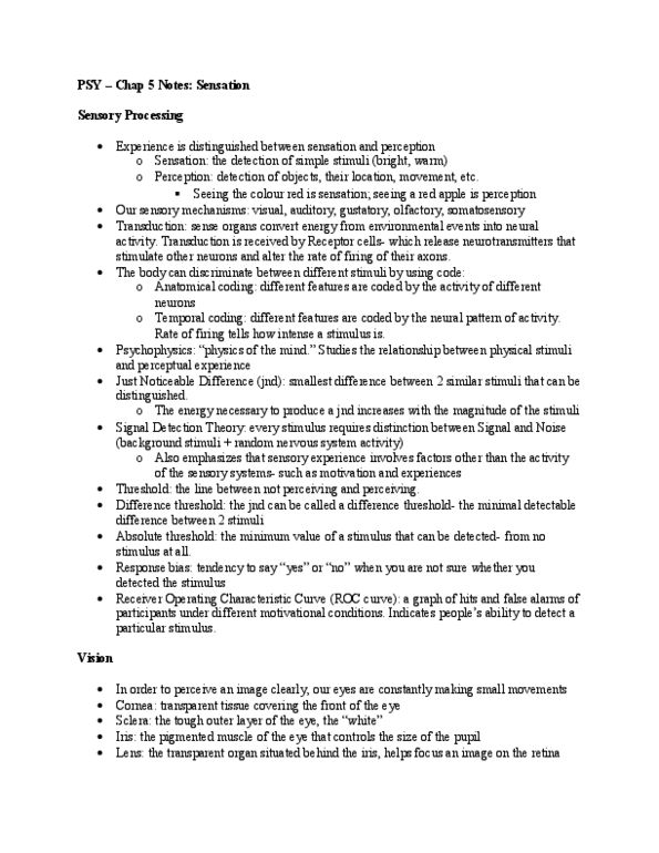 PSYA01H3 Chapter Notes -Cerebral Cortex, Myocyte, Cochlea thumbnail