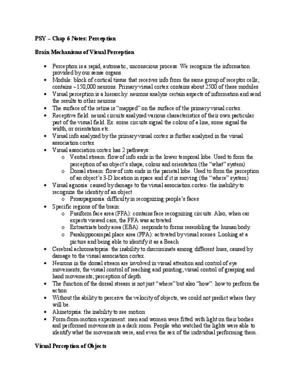 PSYA01H3 Chapter Notes -Ventriloquism, Interposition, Akinetopsia thumbnail
