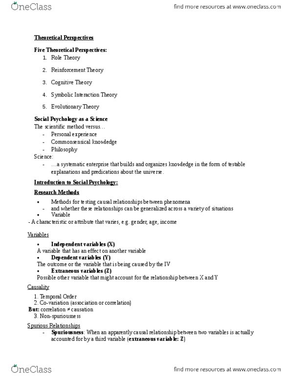 SOCPSY 1Z03 Lecture Notes - Ice Cream, Internal Validity, Scientific Method thumbnail