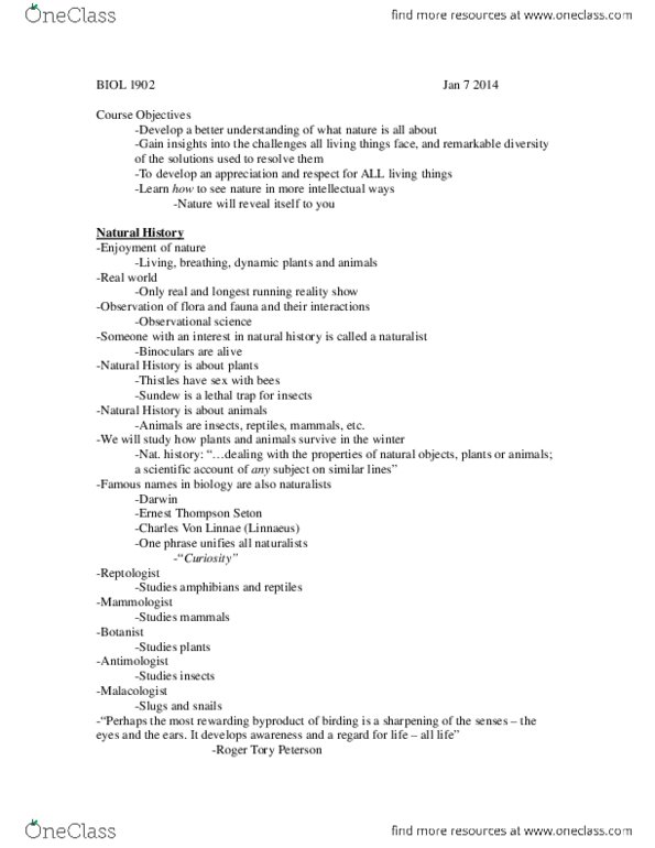 BIOL 1902 Lecture Notes - Aposematism, Carl Linnaeus, Urushiol thumbnail