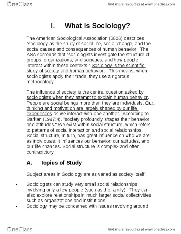 SOCY 3391 Lecture Notes - Barkan, Critical Thinking thumbnail