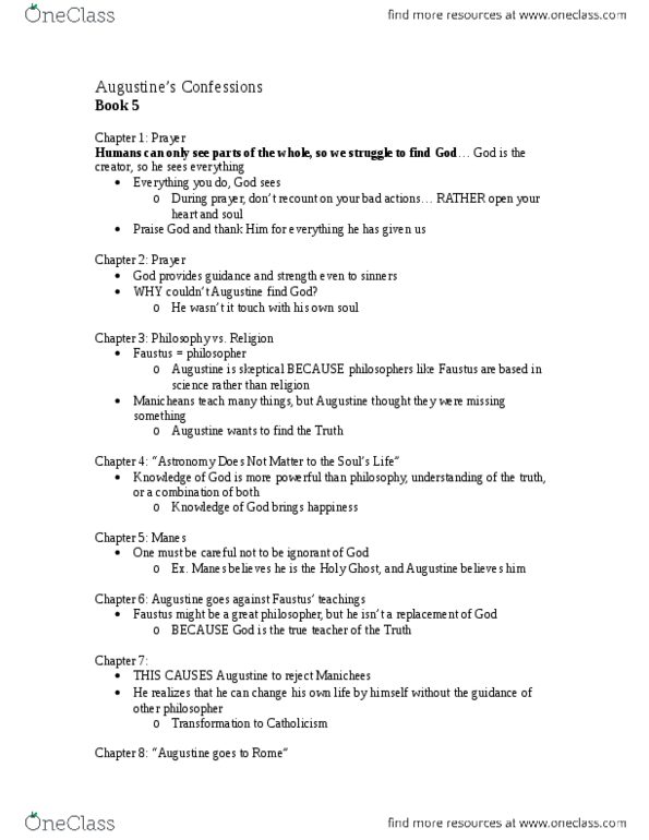 PHIL1070 Lecture Notes - Manichaeism thumbnail