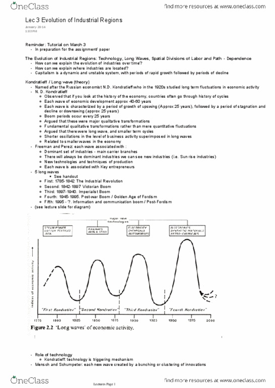 GGR221H1 Lecture Notes - Kondratiev Wave, Longwave, Joseph Schumpeter thumbnail
