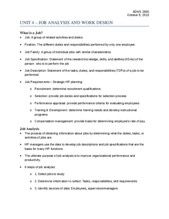 ADMS 2600 Chapter Notes -Virtual Office, Job Enrichment, Performance Appraisal thumbnail