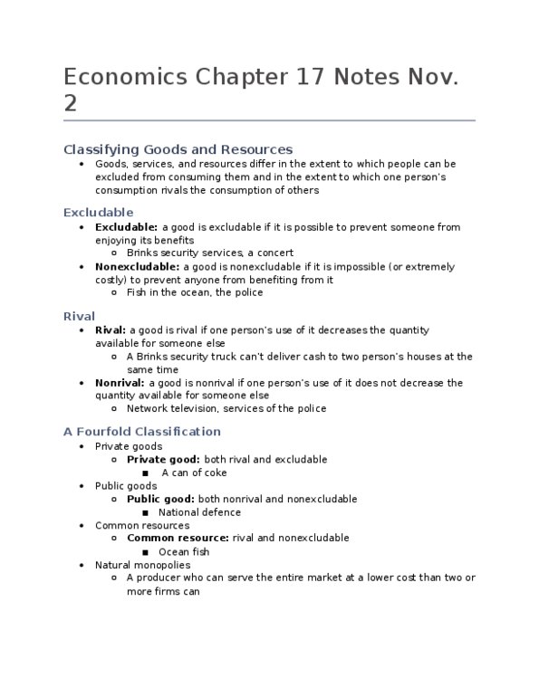 Economics 1021A/B Chapter Notes - Chapter 17: Production Quota, Demand Curve, Social Cost thumbnail