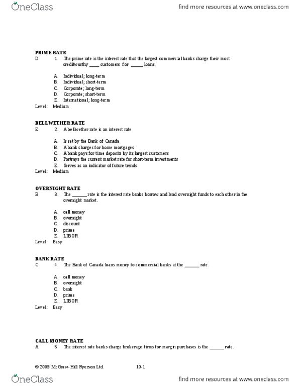 SOC 202 Lecture Notes - Interest Rate Risk, Commercial Bank, Leap Year thumbnail