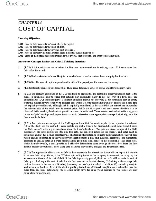 SOC 202 Lecture Notes - Project Y, Weighted Arithmetic Mean, Capital Budgeting thumbnail