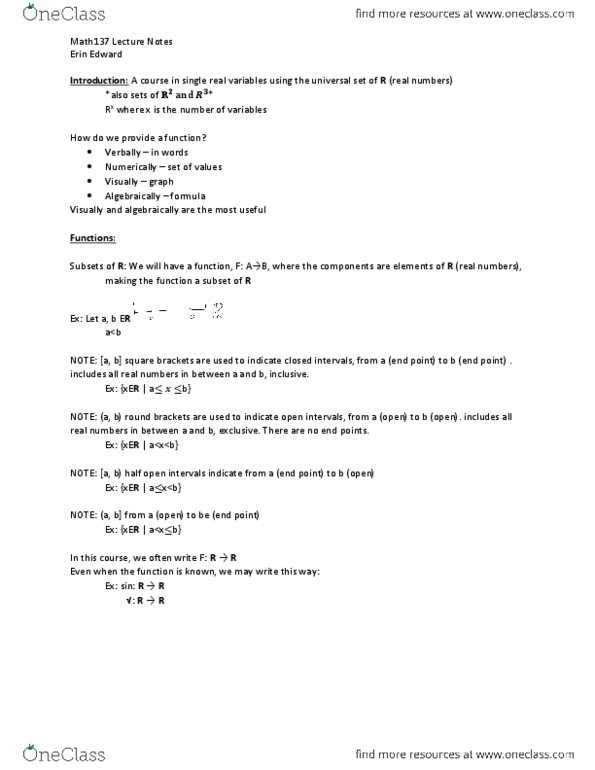 MATH137 Lecture Notes - Heaviside Step Function, Hyperbola, Subset thumbnail