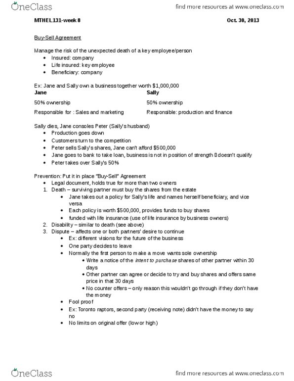 MTHEL131 Lecture Notes - Lecture 8: Myocardial Infarction, Criminal Record, Vehicle Insurance thumbnail