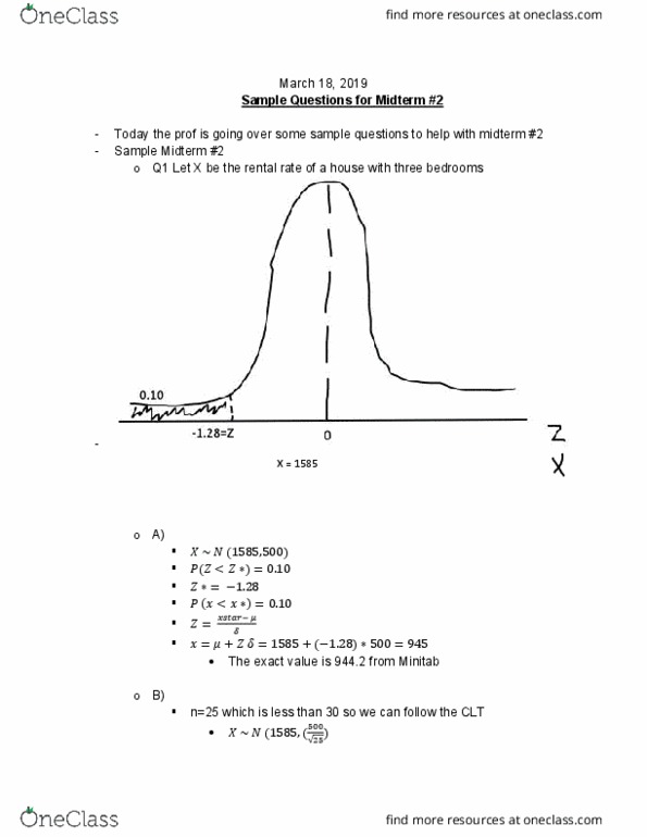STAT 213 Lecture Notes - Lecture 29: Standard Score cover image