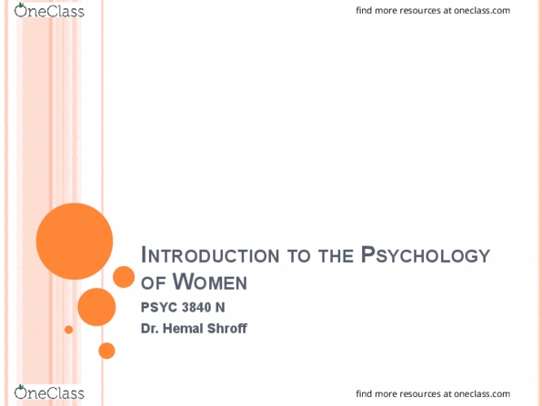 PSYC 3280 Lecture Notes - Lecture 1: Emma Watson, Statistical Significance, Class Discrimination thumbnail