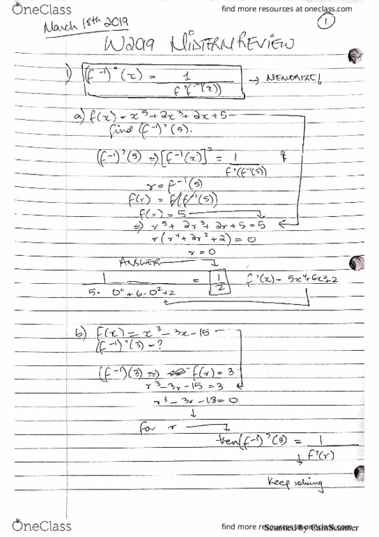 MATH 265 Lecture 29: In-class Midterm 2 Review cover image