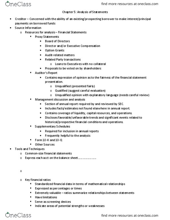 SOC 2805 Lecture Notes - Lecture 8: Financial Statement, Form 10-Q thumbnail