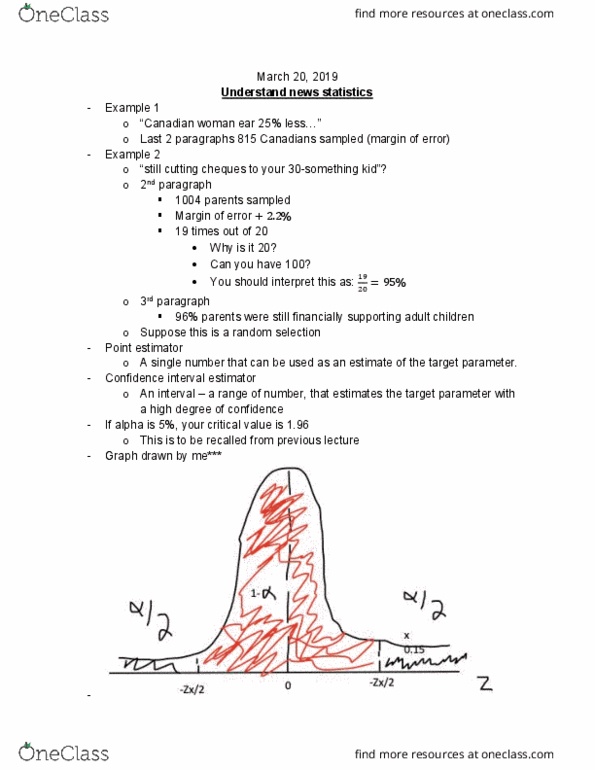 STAT 213 Lecture Notes - Lecture 30: Confidence Interval cover image