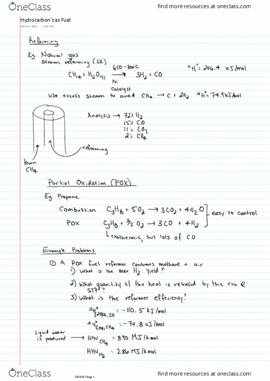 CH E485 Lecture 23: 23- Hydrocarbon's as Fuel thumbnail