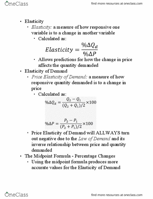 EC 201 Chapter 8: Elasticity (Midpoint Formula) thumbnail