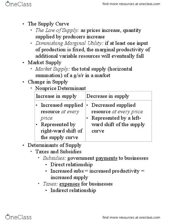 EC 201 Chapter Notes - Chapter 3: Determinant, Future Movement thumbnail