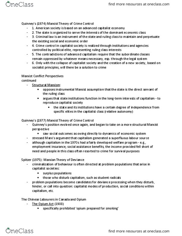 SOC225 Lecture Notes - Lecture 18: Marxism, Structural Marxism, Advanced Capitalism thumbnail