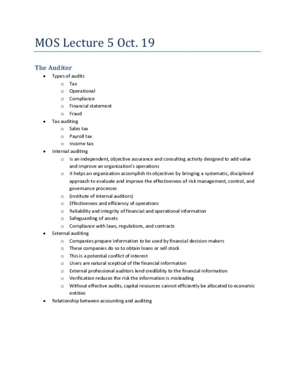 Management and Organizational Studies 1023A/B Lecture 5: Lecture 5 Notes thumbnail