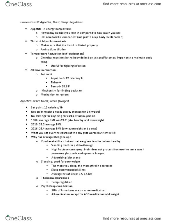 PSY 358 Lecture Notes - Lecture 6: Solitary Nucleus, Water Intoxication, Prostaglandin thumbnail