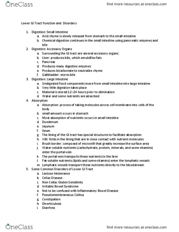 NFS 480 Lecture Notes - Lecture 4: Irritable Bowel Syndrome, Inflammatory Bowel Disease, Glycemic Index thumbnail