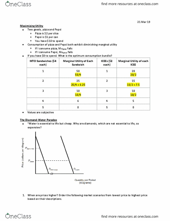 ECON 200 Lecture Notes - Lecture 21: The Icee Company, Marginal Cost, Demand Curve cover image