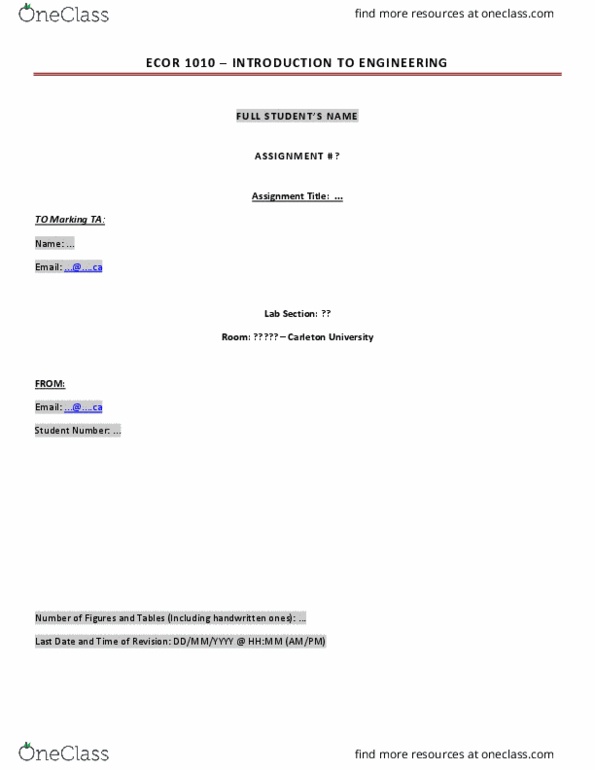 CHEM 1101 Lecture 7: Assignment Template for Labs 2 5 6 7 8 9 (2018) thumbnail