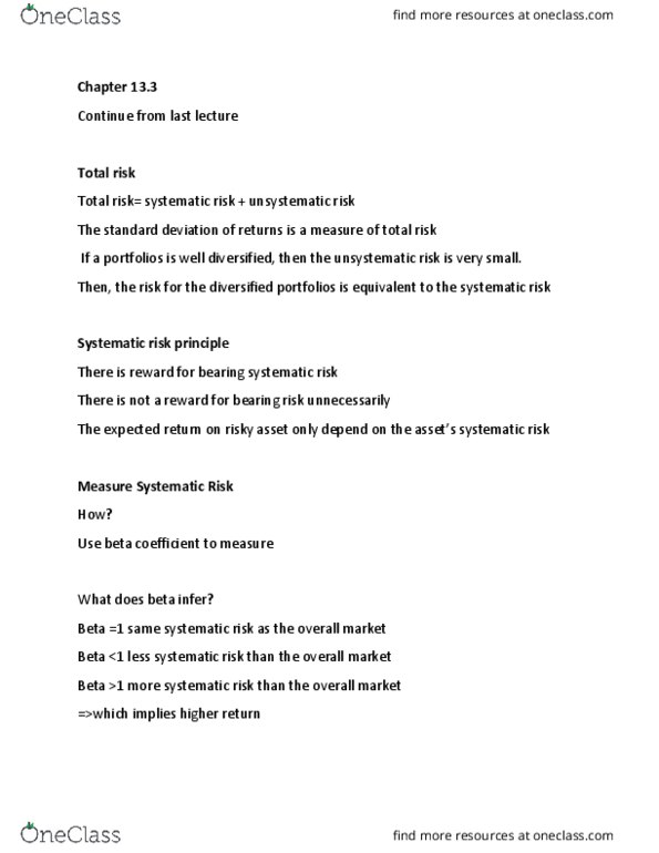 FIN 302 Lecture Notes - Lecture 21: Standard Deviation, Risk Premium, Risk-Free Interest Rate thumbnail