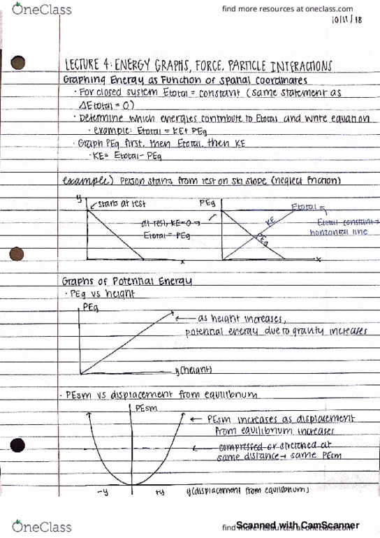 PHY 7A Lecture 4: Energy Graphs, Force, Interaction between Particles thumbnail