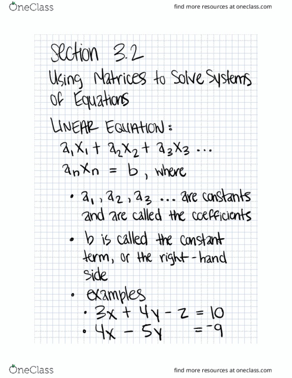 MAT 114 Lecture Notes - Lecture 3: Lincoln Near-Earth Asteroid Research, Iftar, Elementary Matrix thumbnail