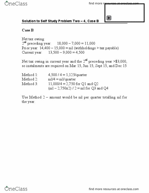 ADMS 3520 Lecture 1: 1. Lecture 1 Self Study Problem Two-4 Case B thumbnail