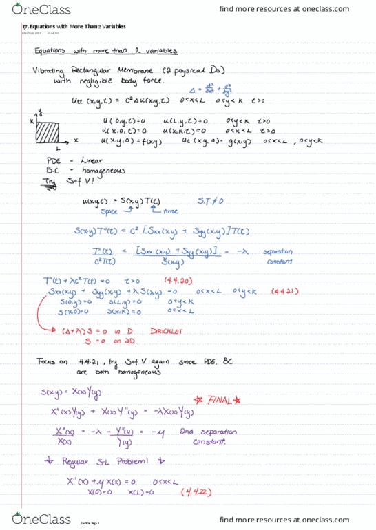 MATH300 Lecture 17: 17. Equations with More Than 2 Variables thumbnail