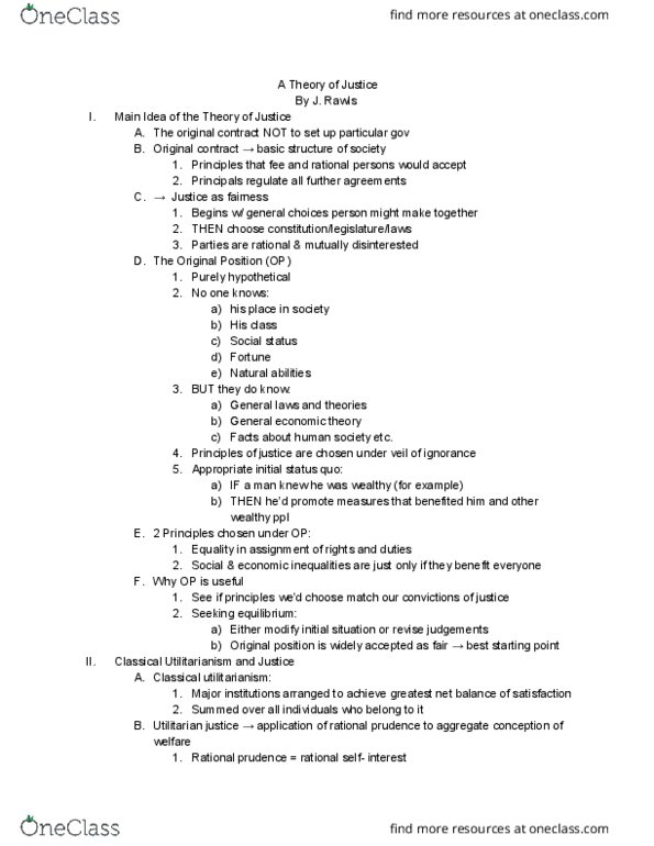 PHILOS 2 Chapter Notes - Chapter reader: Original Position, Justice As Fairness, Eudaimonia thumbnail