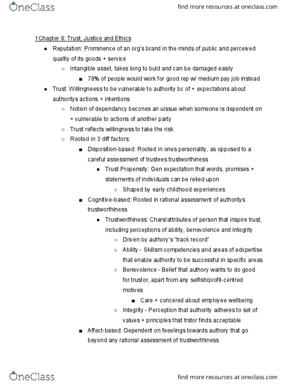 Management and Organizational Studies 2181A/B Chapter Notes - Chapter 8: Intangible Asset, Whistleblower thumbnail