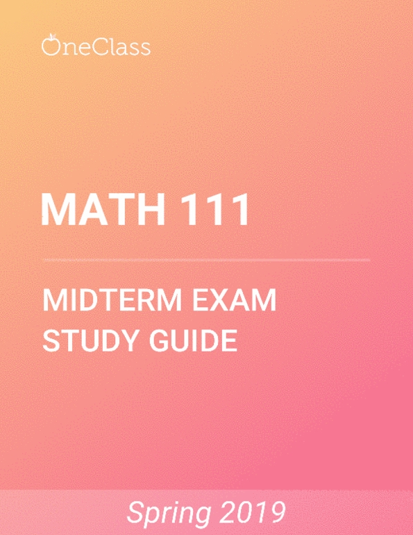 sc .edu math 111i final review help