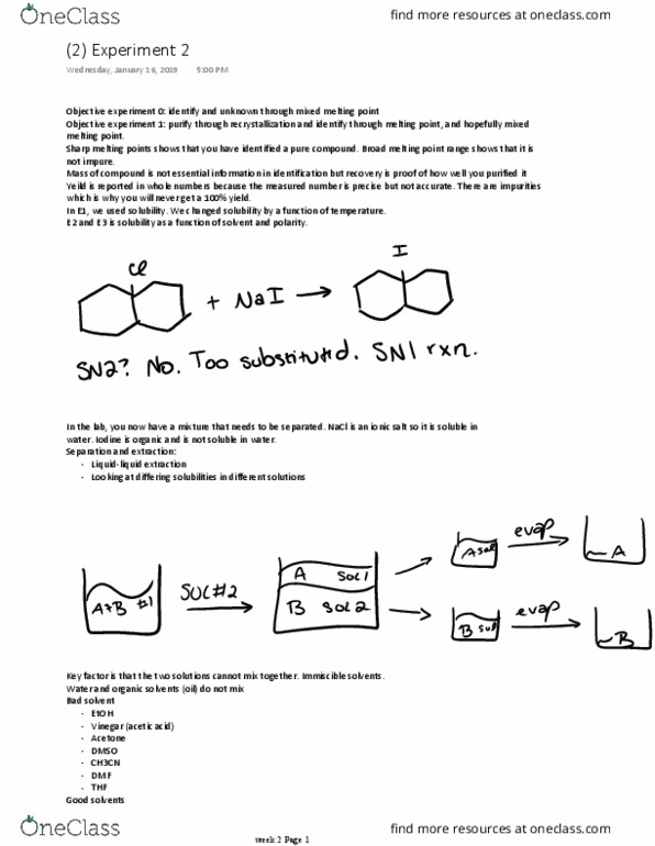 CHEM 143A Lecture Notes - Lecture 2: Acetonitrile, Dimethyl Sulfoxide, Iodine thumbnail