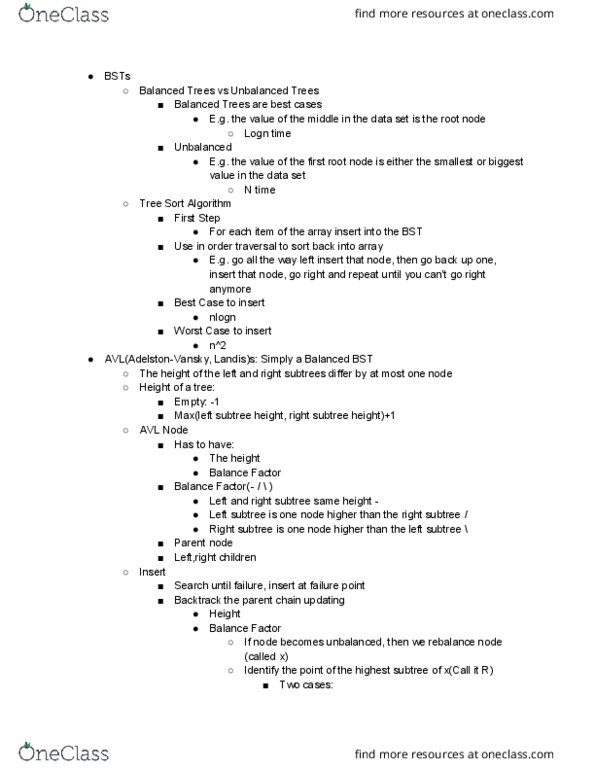 01:198:112 Lecture 12: 3/5 - BSTs and AVLs thumbnail