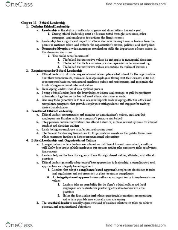 MAN 4701 Chapter Notes - Chapter 11: United States Federal Sentencing Guidelines, Organizational Culture, Group Polarization thumbnail