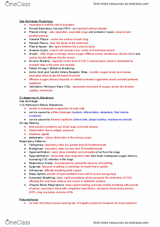 NURS 116 Lecture Notes - Lecture 21: Kussmaul Breathing, Heart Failure, Intracranial Pressure thumbnail