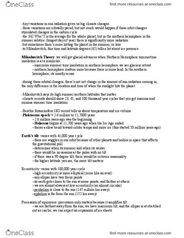 CAS ES 351 Lecture Notes - Lecture 20: Northern Hemisphere, Ellipse, Foraminifera thumbnail