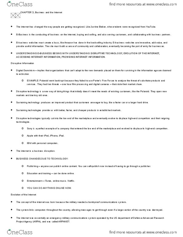 CCT225H5 Chapter Notes - Chapter 3: Internet Engineering Task Force, Internet Service Provider, Wireless Internet Service Provider thumbnail