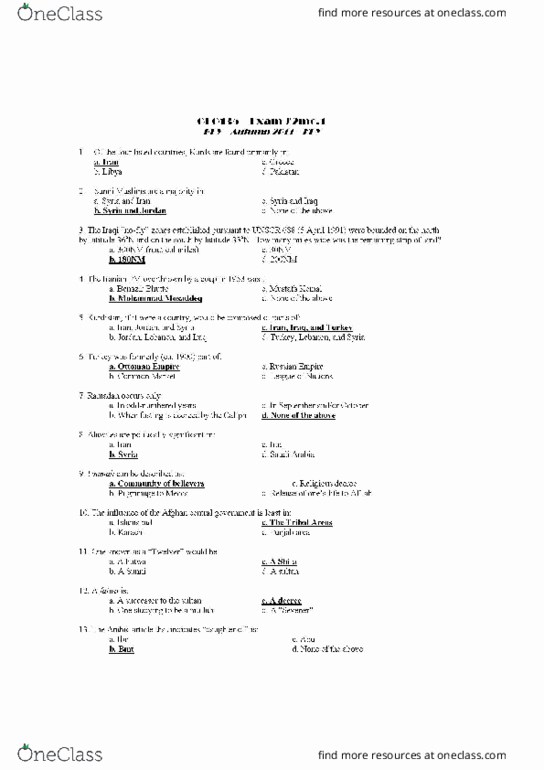 GEO 135 Midterm Exam 2 OneClass